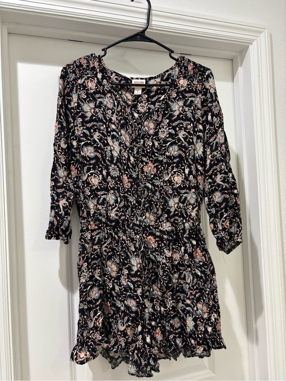 Mossimo Supply Co. Black Floral Romper